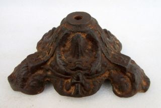 Antique Old Collectible Solid Cast Iron British Periodic Unique Lamp Base Stand 7