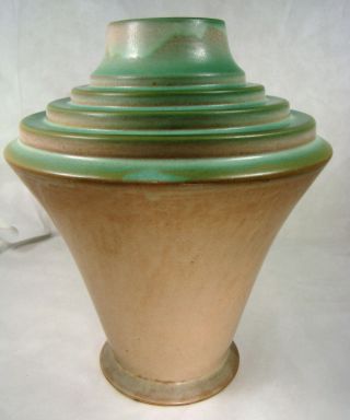 Roseville Art Pottery Futura 395 - 10 " Stepped Urn " Large Vase Gorgeous Art - Deco