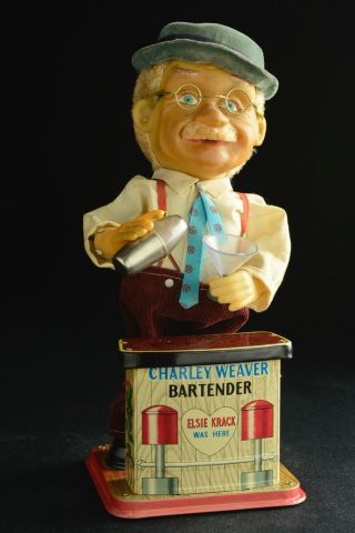 Vintage 1960s Charlie Weaver Bartender Fully Functional Near