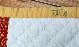 PA Dutch c 1900 Alphabet Family Memory QUILT Vintage Initials RARE 6