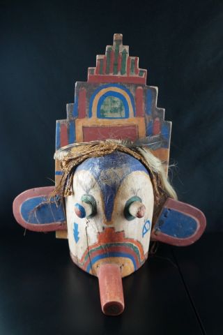 31 Antique Kachina Mask - Hopi,  Native American,  Horse Hair