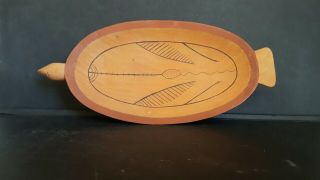 Rare Carved And Painted Yupik Eskimo Red Cedar Bowl In The Form Of A Artic Bird