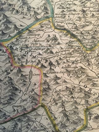 Corsica / L ' isle de Corse from J.  ELLIS sculp.  t 1768 /1780 Antique map 3