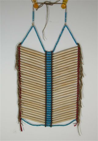 Ca1910 Native American Sioux Bone Hairpipe Breastplate In