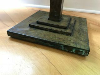 Fabulous Arts and Craft Heavy Bronze Floor Lamp Base EXC PATINA Mission Bungalow 10