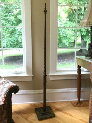 Fabulous Arts And Craft Heavy Bronze Floor Lamp Base Exc Patina Mission Bungalow