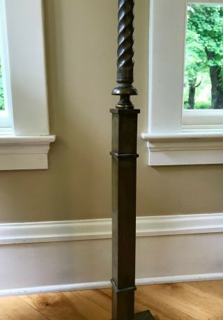 Fabulous Arts and Craft Heavy Bronze Floor Lamp Base EXC PATINA Mission Bungalow 4
