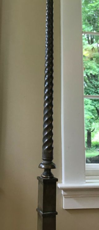 Fabulous Arts and Craft Heavy Bronze Floor Lamp Base EXC PATINA Mission Bungalow 5