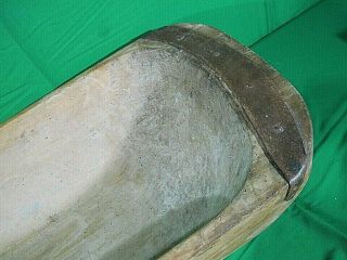 Antique Carved Wooden Dough Bowl Primitive Wood Dough Trencher Tray RARE 37 