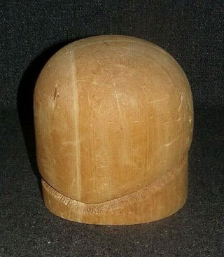 Antique/vintage Hat Block Or Hat Form Mold Millinery Balsa Wood 22 1/2 "