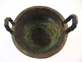 Chinese Archaic Bronze Censer W/ Handles,  Chenghua Mark,  Ming,  17/18th C,  22cm 6