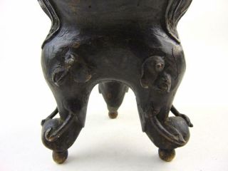 Chinese Archaic Bronze Censer W/ Handles,  Chenghua Mark,  Ming,  17/18th C,  22cm 9