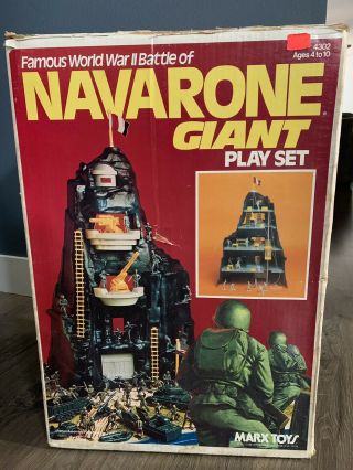 Vintage 1977 Marx Battleground (battle Of Navarone) Giant Playset Wwii Ww2 Army