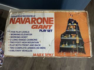 VINTAGE 1977 MARX BATTLEGROUND (BATTLE of NAVARONE) GIANT PLAYSET WWII WW2 Army 2