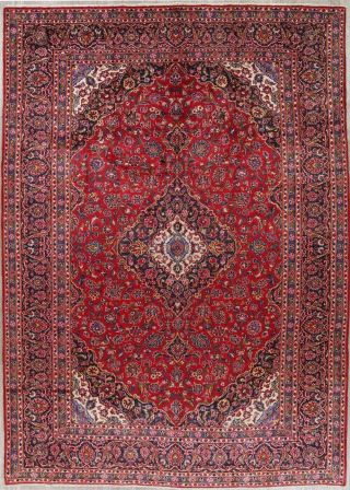 Traditional Oriental Area Rug Wool Hand - Knotted Floral Home Decor Carpet 10 X 14