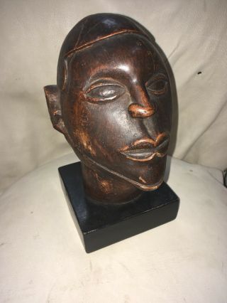 Antique Statue University Museum Philadelphia Pa African Bust Souvenir? 1903 8”