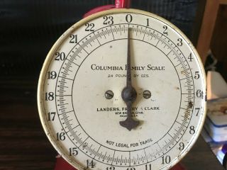 Vintage American Columbia Family Kitchen Scale 24 Pounds 3
