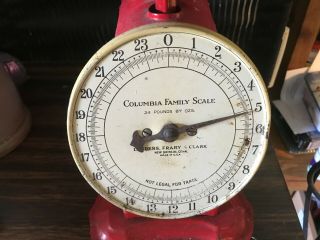 Vintage American Columbia Family Kitchen Scale 24 Pounds 4