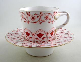 Royal Crown Derby Bone China Trembleuse (ca.  1950) Cup And Saucer - Porcelain