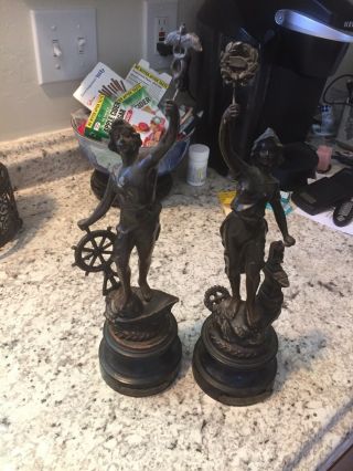 Art Nouveau Figural Statues Rare