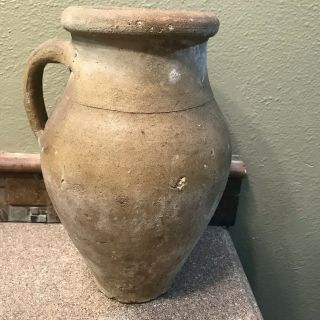 Antique Old Primitive Clay Pot Pottery Vase Jug