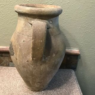 Antique Old Primitive Clay Pot Pottery Vase Jug 2