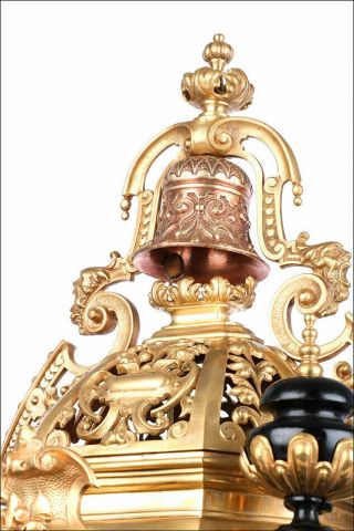 RARE Antique Lenzkirch Mantel Clock.  29 Inches High.  Germany,  Circa 1870 10