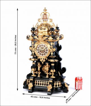 RARE Antique Lenzkirch Mantel Clock.  29 Inches High.  Germany,  Circa 1870 5