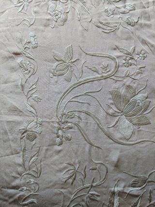 Antique Dress 1920s Silk Piano Shawl Canton Manton Manila Chinese Embroidery 3