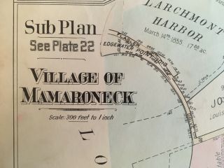 City of Rye,  Village of Mamaroneck,  Westchester County,  NY 1929 Atlas Map 2