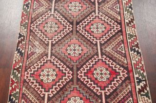 Antique South - western WORN Geometric Bakhtiari Hand - made Area Rug Oriental 4 ' x7 ' 3