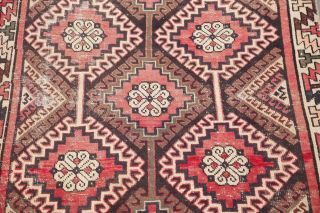 Antique South - western WORN Geometric Bakhtiari Hand - made Area Rug Oriental 4 ' x7 ' 4