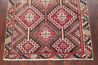 Antique South - western WORN Geometric Bakhtiari Hand - made Area Rug Oriental 4 ' x7 ' 5