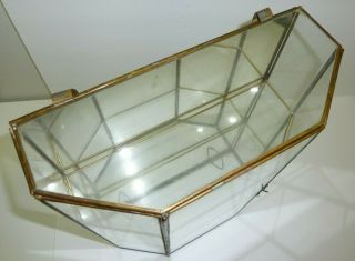 FRANKLIN Glass Brass Mirrored Curio Display Cabinet 16 