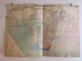 Village Of Mamaroneck,  City Of Rye,  Westchester County,  Ny 1929 Atlas Map