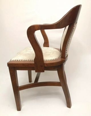 Antique 20 ' s B.  L.  Marble Chair Co Banker ' s Chair Lawyer Doctor Office Birch Wood 5