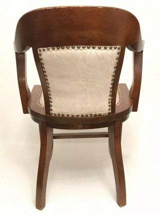Antique 20 ' s B.  L.  Marble Chair Co Banker ' s Chair Lawyer Doctor Office Birch Wood 7