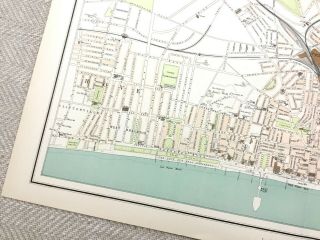 1890 Antique Map of Brighton East Sussex Town Plan 19th Century 9