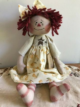 Primitive Raggedy Ann Vintage Golden Pear Annie 3