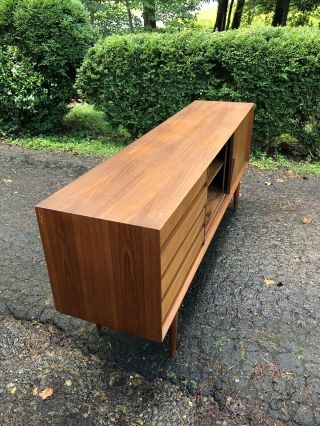 Vintage Danish Modern Teak Sideboard Credenza By Gunni Omann Denmark 7