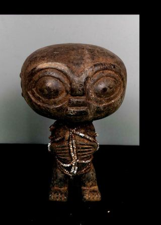 Old Tribal Pygmy Big Head Figure - Cameroon