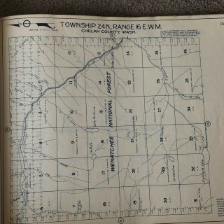 Metsker ' s Atlas Chelan County Washington WA 1942 4