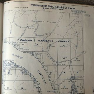 Metsker ' s Atlas Chelan County Washington WA 1942 7