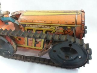 Vintage antique MARX MAR TOYS Wind Up Tin Climbing Tractor (USA) 7