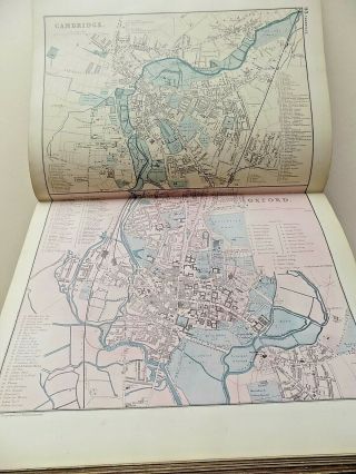 1898 Bacon Atlas British Isles Complete 109 Town Plans County Maps SCARCE 12