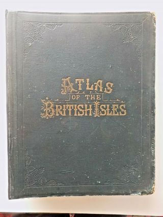 1898 Bacon Atlas British Isles Complete 109 Town Plans County Maps Scarce