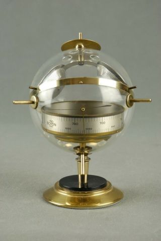 Vintage Sputnik Weather Station Barometer Thermometer Art Deco Germany 50s 60s 2