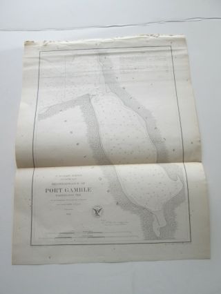 (1) 1856 U.  S.  Coast Survey Chart: " Port Gamble,  Washington Territory "
