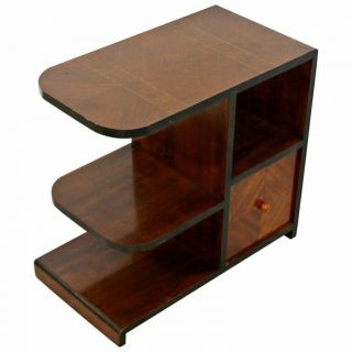 Art Deco 3 Tiered Side End Table Nightstand Shelves Desky Rohde Frankl Era