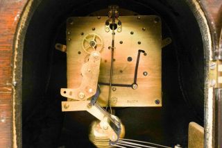 Antique Seth Thomas Westminster Chime Mahogany Mantel Clock No.  124 10
